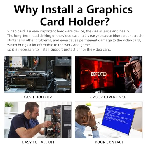 1 Pezzi Supporto Scheda Grafica - Stabilità e Durata per Schede Video, GPU e Custodie - Design Magnetico, Regolabile, Alluminio aerospaziale anodizzato - Scheda video - Immagine 4