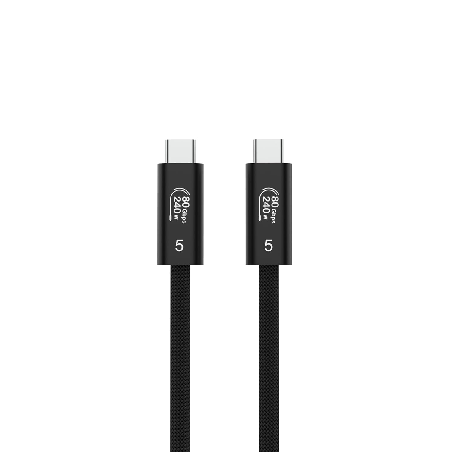 80 Gbit/s compatible avec câble Thunderbolt 5, bande passante jusqu'à 120 Gbit/s, écran 16K/double 8K et charge de 240 W, câble USB C vers USB C de 1 m compatible avec Thunderbolt 4/5, iPhone 17/16/15