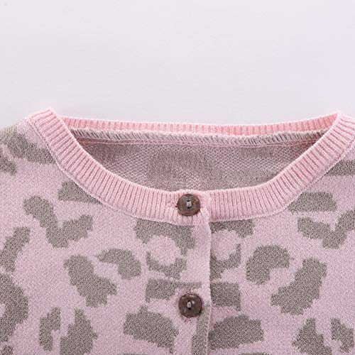 Girls Clothes Adorable Lepoard Stylish Woollen Warm Cardigan4