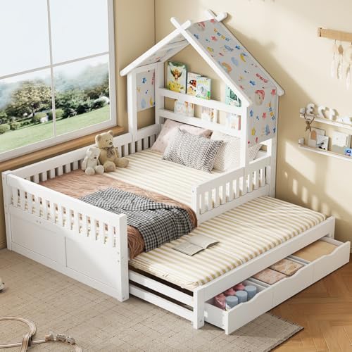 Sweiko - Cama infantil de 140 x 200 cm con cama y 3 cajones