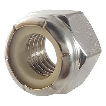 Fastenere Nylon Insert Hex Lock Nuts -6/32" Stainless Steel 18-8, Plain Finish, Corrosion-Resistant, Durable Hardware Nuts for Secure Fastening, Locking Nut, (100-Pack)