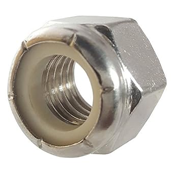 Nylon Insert Hex Lock Nuts - #10-32 Stainless Steel 18-8, Plain Finish, Corrosion-Resistant, Durable Hardware Nuts for Secure Fastening, Locking Nut, 100-Pack