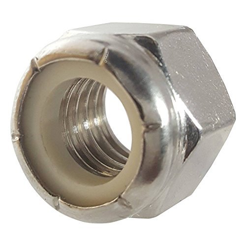Fastenere Nylon Insert Hex Lock Nuts - 9/16"-12 Stainless Steel 18-8, Plain Finish, Corrosion-Resistant, Durable Hardware Nuts for Secure Fastening, Locking Nut, (10-Pack) by Fastenere - Used condition - US$19.67