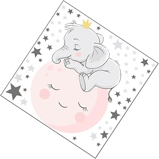 Abaodam 1 Folha De Adesivo De Parede Elefante Decalque De Janela Decoração De Quarto Infantil Adesivos De Desenho Animado 3D Adesivo De Quarto Infantil Descasque E Cole Adesivos De Parede