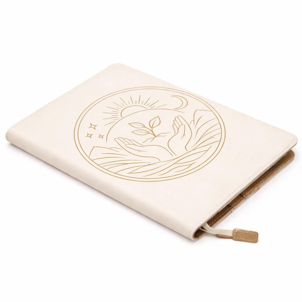 Protège Carnet De Santé Français – Format A5 15x21 cm – Rabats Pour Ranger Les Ordonnances Et Documents (Beige)
