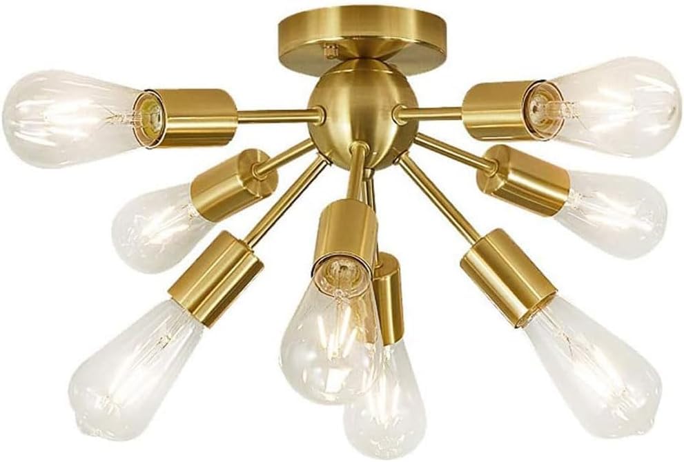 Plafonnier moderne doré design milieu du siècle pour illuminer votre salle à manger