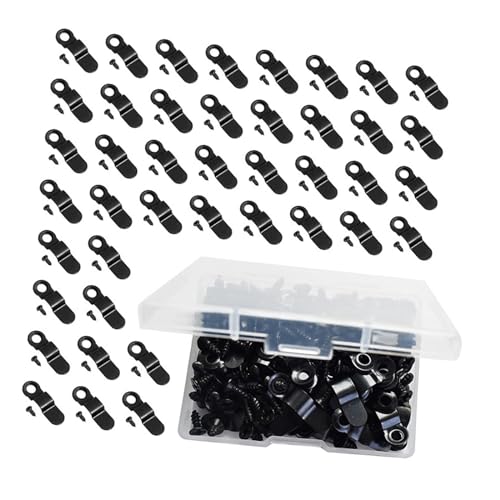 Image of 100x Picture Turn Button Fasteners with Screws Picture Hardware Backing Clips for Hanging Pictures