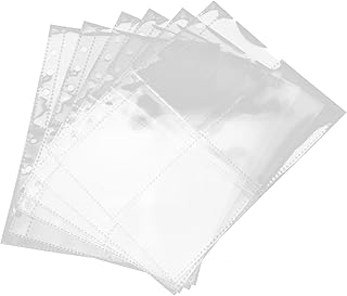 TEHAUX 3 Conjuntos De Mangas De Cartão Transparentes Mangas De Bolso A5 Mangas De Cartão Postal Mangas De Fichário De Plástico Mangas De Fichário A5 Página Do Álbum Fichários A5
