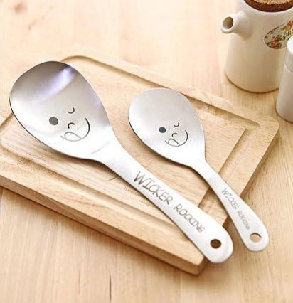 Amazon Meoly 5 Pieceかわいいスマイルスプーンセット 子供8 5 Inchステンレススチールスプーンセット L Kc005 L Meoly カトラリーアソートセット