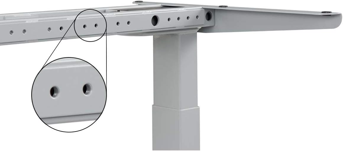 UPLIFTDESK 2-Leg V2-Commercial C-Frame Height Adjustable Standing Desk Frame (Industrial Style), No Desktop, Advanced Memory Keypad, Free Wire Tray