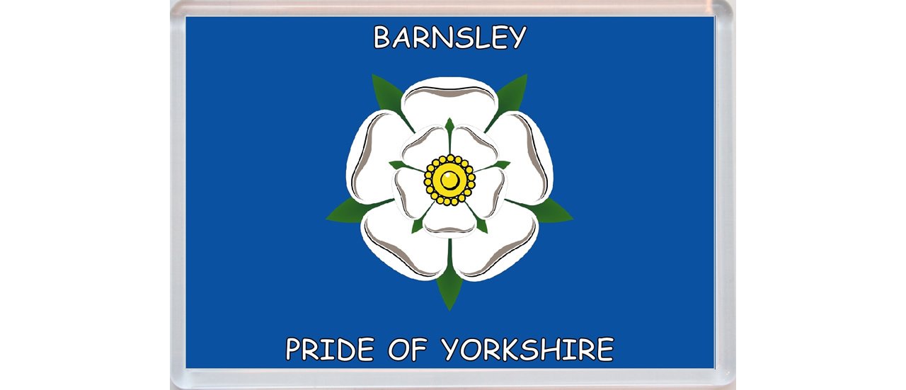 Barnsley - Pride of Yorkshire County Flag - Jumbo Fridge Magnet