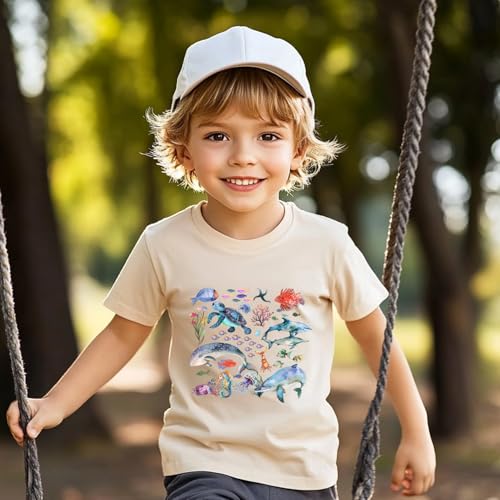 Image of T Shirts for Boys Toddler Girls Dino Types of Dinosaurs Kids Retro Tshirt Kids Summer Tee Tops 2-7 Years