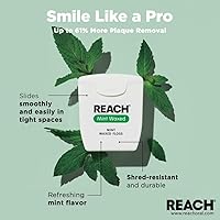 Vista 2 de Reach Hilo dental encerado de menta, 200 yardas (paquete de 3)