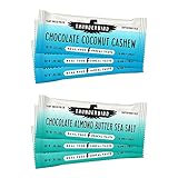 Thunderbird Bars Energy Snack, Gluten-Free with Protein, Healthy Real Food, Vegan Paleo Non-GMO, No Added Sugar, Chocolate Lovers Variety Flavor Pack (6 Count, 3 of Each Flavor, 1.7 oz. Bars)