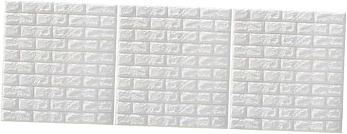 Angoily 3 calcomanías de pared de ladrillo en D, autoadhesivas, decoración del hogar, papel tapiz de ladrillo, autoadhesivo, anticolisión, apliques