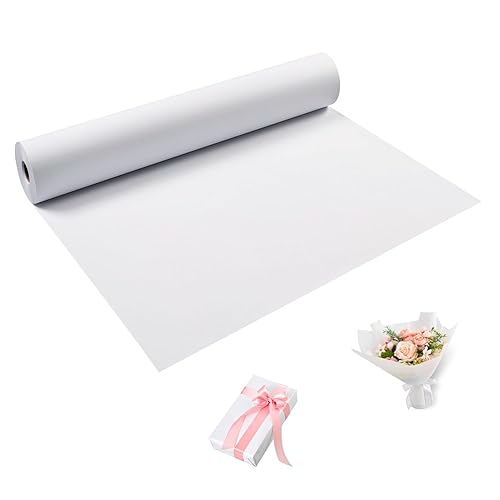 White Wrapping Paper Roll 30"x 1200" Craft Paper Roll for
