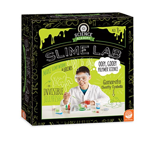 MindWare 68446 Science Academy Slime Lab, Contains 23 Pieces, Includes Easy-to-follow Step-by Step Instructions,