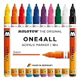 Molotow One4All 127HS Acryl Marker Basic-Set 1 (2,0 mm Strichstärke, hochdeckend und permanent, UV-b