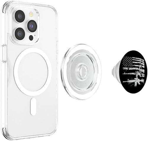 Miniatura 4 de Pistola de bandera de Estados Unidos, rifles de armas 2A, enmienda 2A, regalo del día del padre, PopSockets PopGrip agarre intercambiable para