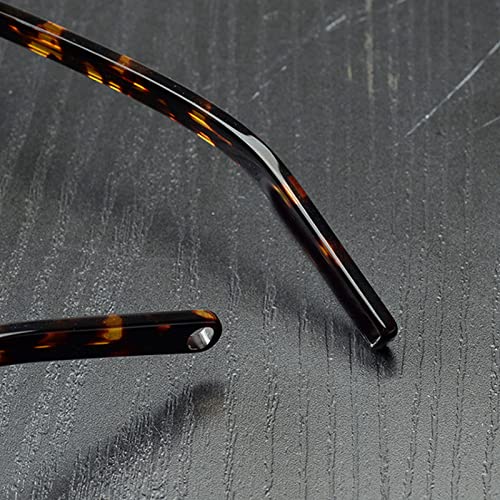 Modne retro nieregularne okulary do czytania, czytniki komputerowe blokujące niebieskie światło, kwadratowa + okrągła tytanowa ramka (kolor: przezroczysty, rozmiar: 2,5 x)