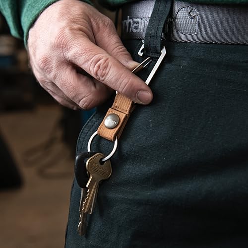 Carhartt Schlüsselhalter, langlebiger Schlüsselanhänger mit selbstschließendem Clip, Nylon, Ente braun, Einheitsgröße, CHKYCHN1, Nylonente (Carhartt Brown)