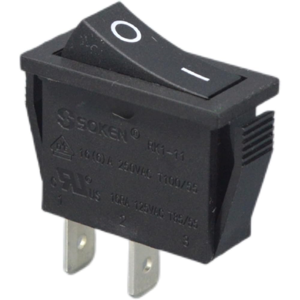 Qty:5 New for RK1-11 2pins 16A 125/250VAC Rocker Switch Black