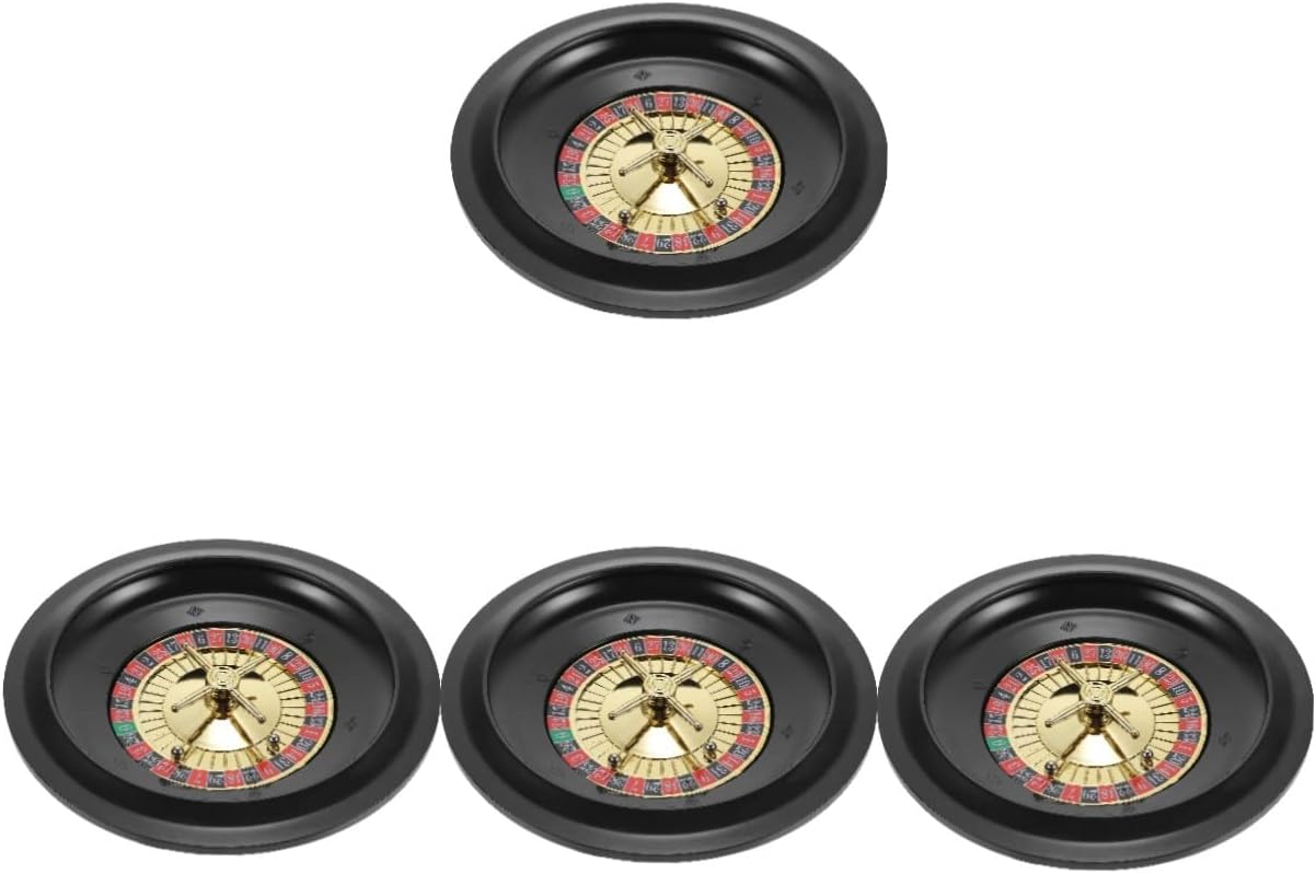 4pcs Poker Game Supply Poker Wheel for Bar Game Wheel Prop Household Poker Wheel Poker Game Rotating Wheel Party Game Prop Poker Game Wheel Russian Poker Wheel/126
