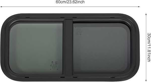 Caravan Side Window Aluminium Tempered Glass - Sliding Window for Motorhome with Sun Protection, Caravan Casement Window Drop Down Window, High Strength Shockproof for Motorhome - 2