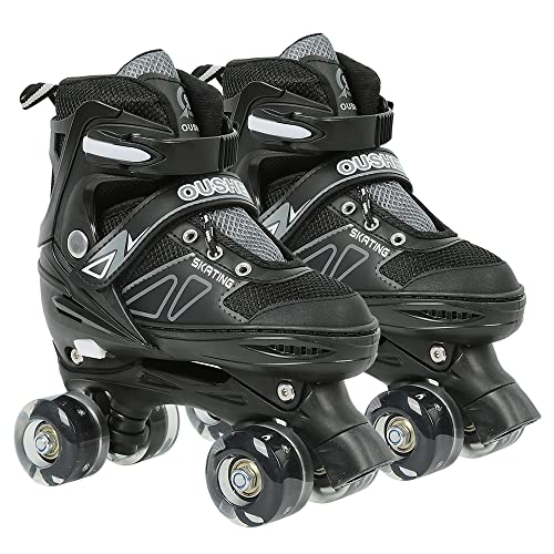 Patins à roulettes Réglables pour Enfants avec Roues Rollers en Ligne Rollers Quad pour Filles, Garçons et...