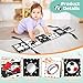 AJsupojouet High Contrast Baby Toys for Newborn | Tummy Time Toys & Visual Stimulation Baby Book 0-6 Months | Black and White Contrast Cards & Sensory Toys | Baby Essentials & Must Haves
