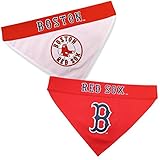 Pets First RSX-3217-L-XL MLB Boston Red Sox Reversible Pet Bandana, Large/X-Large, MLB Team Color