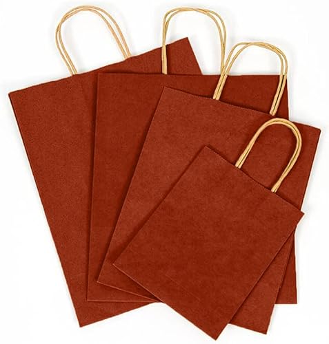 Miniatura 3 de Elegant Supply Bolsas de papel kraft con asas trenzadas para regalo navideño, multiusos, adecuadas para cualquier ocasión, 13 x 7 x 17 pulgadas,