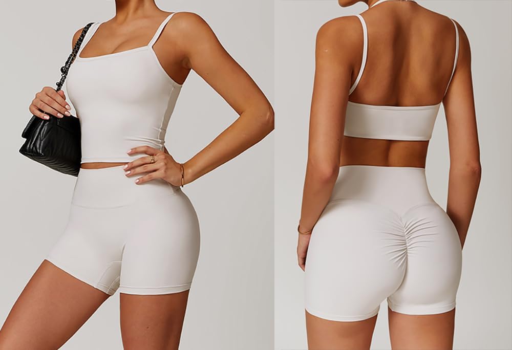 Womens High Waisted Tummy Control Workout Shorts Pants,Yoga Athletic Gym Butt Lifting Shorts for Women.
