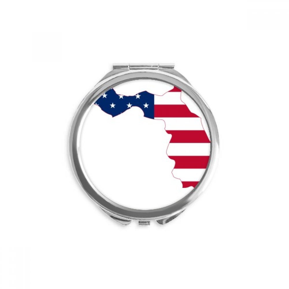 Miroir de poche carte de Floride rond portable pour retouches maquillage nomades - 5