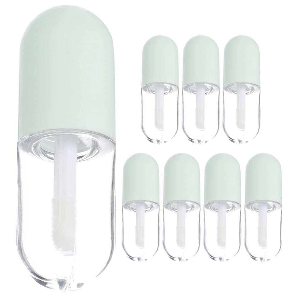minkissy Lip Balm Bottles 8Pcs 5ml Mini Lip Gloss Tube with Wand Refillable Empty Lip Balm Gloss Bottles Mini DIY Lipstick Containers for Women Girls Lip Gloss Containers