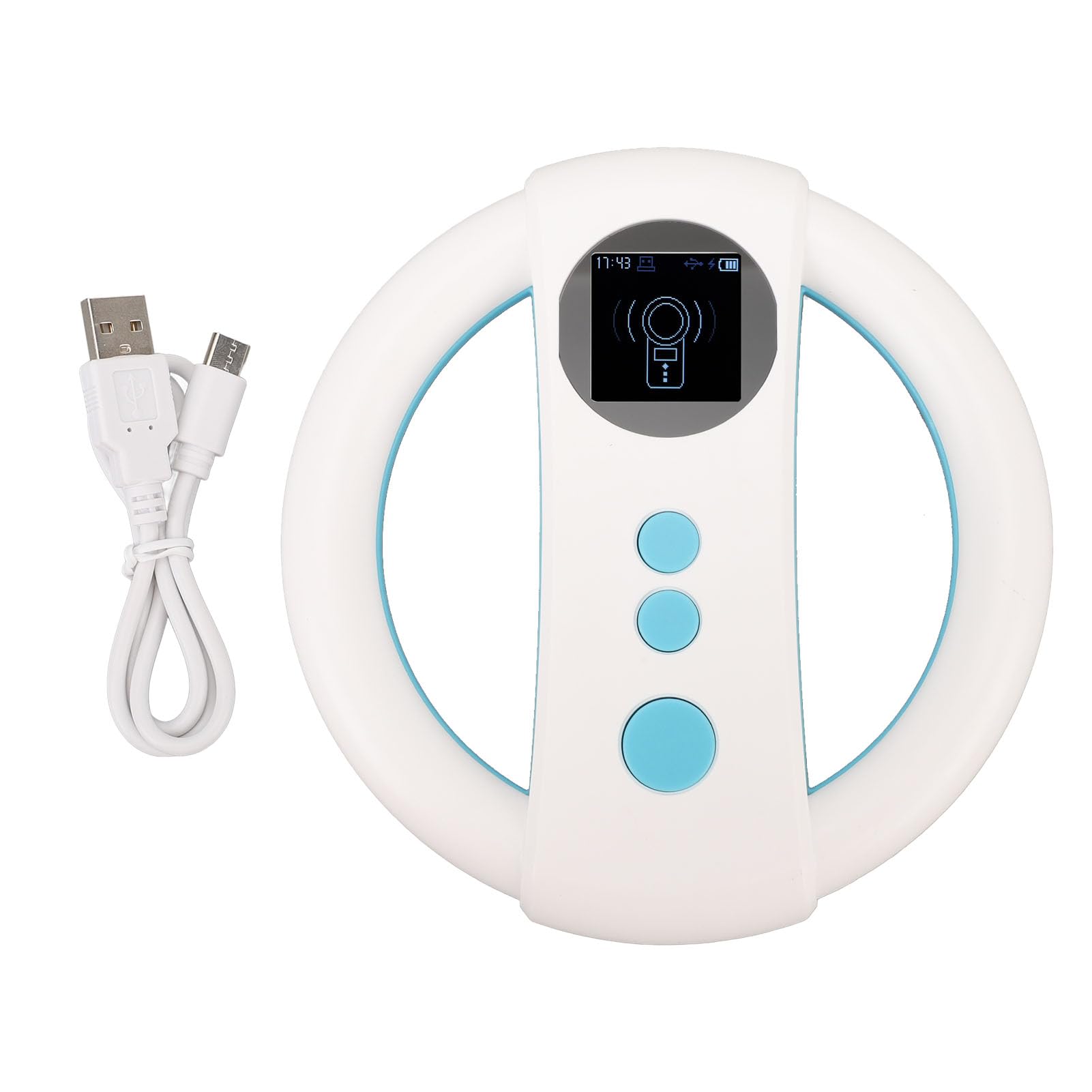 Scanner per targhette identificative per animali con lettura a doppia frequenza 134,2kHz / 125kHz, batteria ricaricabile da 650mAh, porta dati USB, scanner portatile per