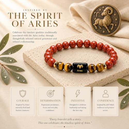 Image of Zodiac Bracelet for Men & Women | 12 Zodiac Signs & Rashi Collection | Natural Crystal Bracelets | Lab Tested Natural Stones | Premium Gift Box & Velvet Pouch