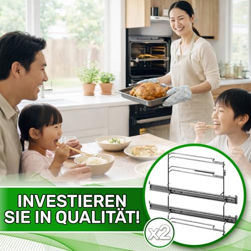Teleskopauszug Backofen 2 Fach mit Originalcode 17001568 für Bosch - Garantie 5 Jahre - MADE IN GERMANY - ONIX TECH