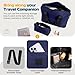 Hoteel Carry on Luggage Sets 3 Piece ABS PC Suitcases with Wheels Hardshell 20 inch Luggage with Duffel Bag Travel Bag, Dark Blue