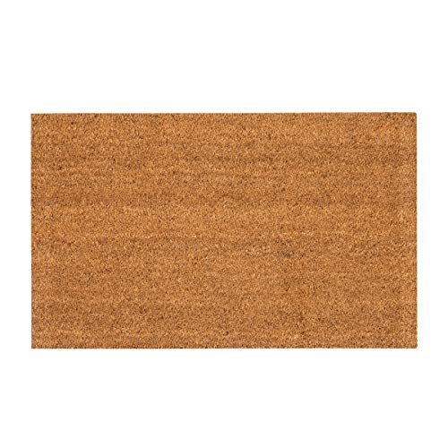 Maine Furniture Co. Natural Coconut Coir Doormat with Heavy-Duty PVC Backing - Stylish and Chic Design - Fairfield Welcome Mat for Indoor and Outdoor - 55 x 90cm