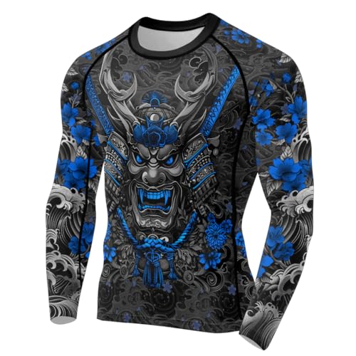 Samurai Compression Long Sleeve Rashguard Baselayer Athletic Sports T-Shirts for MMA BJJ Grappling2