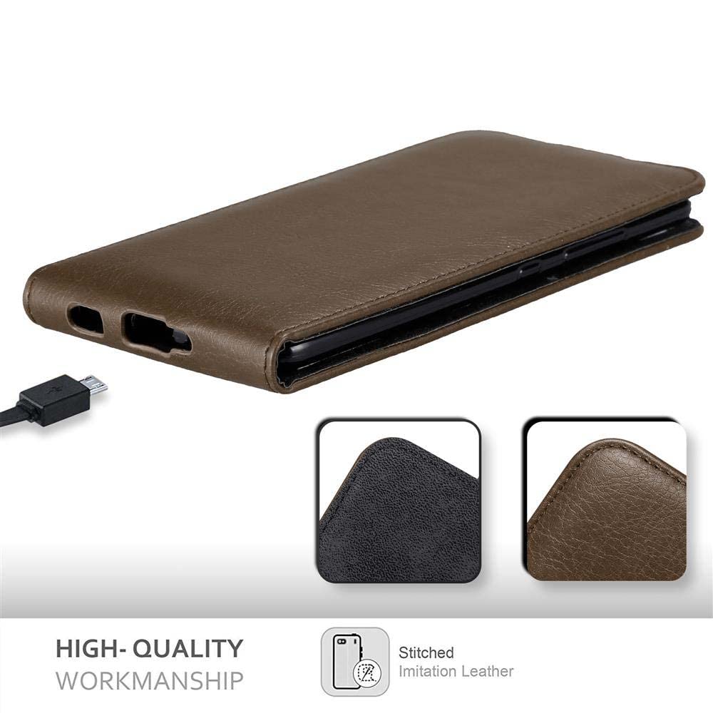 Cadorabo Custodia Libro per HTC U ULTRA in MARRONE