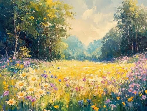 Diamond painting 5D adultes débutants kit complet paysage fleurs 110x150