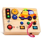 Auney Montessori Spielzeug ab 1 2 3 4 Jahre Busy Board Auto-Lichtschalter Spielzeug,Baby Activity...