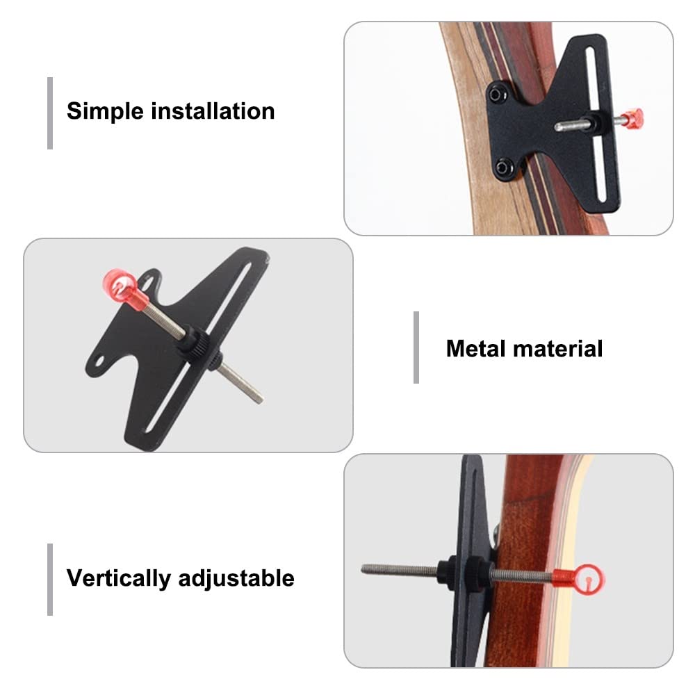 Viseur à Aiguille En T Pour Arcs Recourbés Et Longs – Calibré, Détachable Rapide, 57 G, Rouge Ou Noir