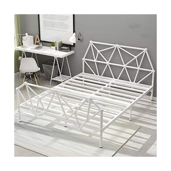 Household Products Folding Bed Easy Storage Bed Frames Rental Room Metal Bed Frame Modern and Simple Single Double Bed High Temperature Resistant Breathable Not Easy to Rust Clear and Bright Easy t