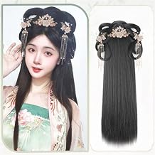 Chinese Style Women Wig Geisha Headband Wigs Ancient Chinese Headwear Wig Bun Hair Pieces Hanfu Headdress Cosplay WigsQingcheng,Wig+headwear