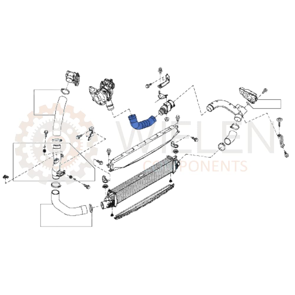 WIELEN COMPATIBILE CON MANICOTTO INTERCOOLER TUBO ARIA NISSAN MURANO II 2.5 DCI 4x4 144631AT0A