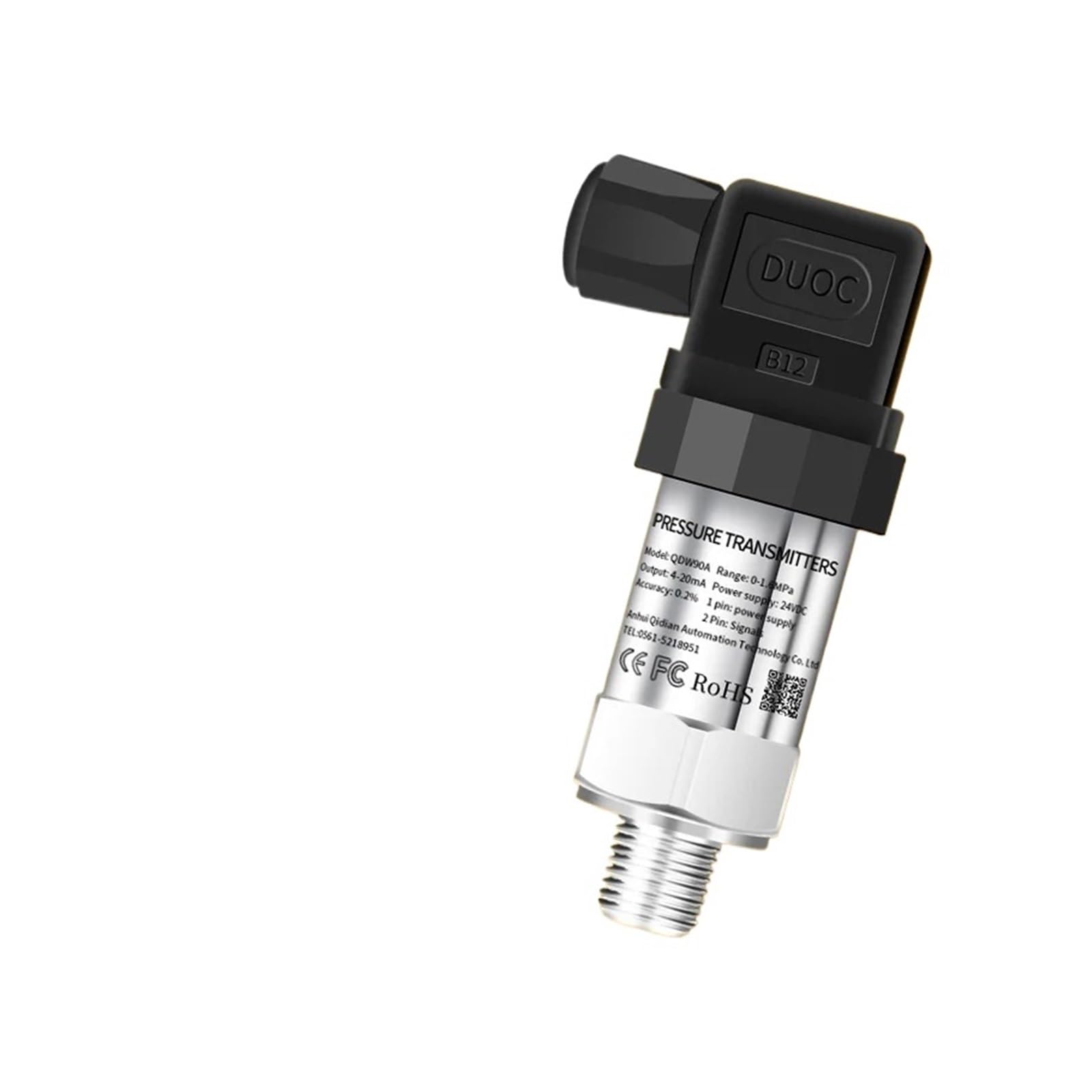 Transmisor de presión de Aire for Gas Combustible G1/4 24V 4-20mA 0-10V 0-600bar Sensor transductor de presión de Acero Inoxidable Opcional(0.5-4.5vout 5v Power)