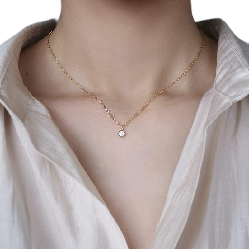 Collier pendentif zircon raffiné chaîne de clavicule aux finitions soignées H3TF5J
